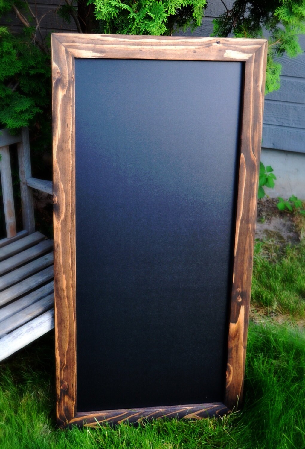 Rustic Framed Chalkboard 48x24 Rustic Chalkboard by MintageDesigns