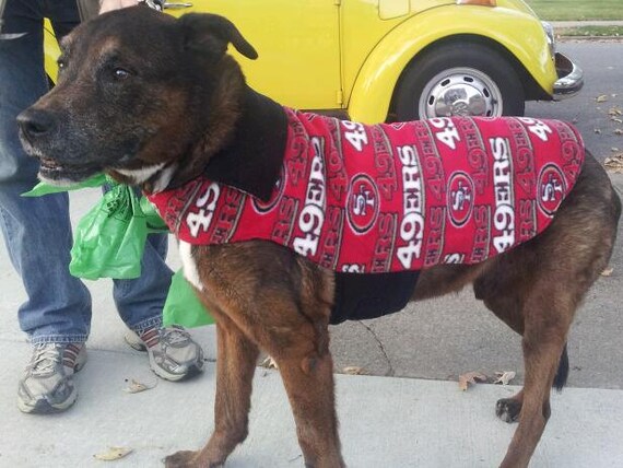 San Francisco x-large size 49ers lined fleece dog coat