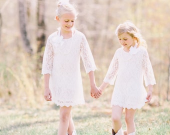 flower girl dress ivory flower girl dress girls lace dress lace dress toddler lace dress boho flower girl dress flower girl dress lace