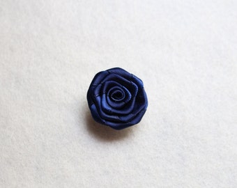 Items similar to NAVY blue men's boutonniere / lapel flower of ...
