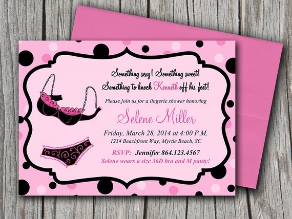 Lingerie Shower Invitationtemplate Bachelorette Party