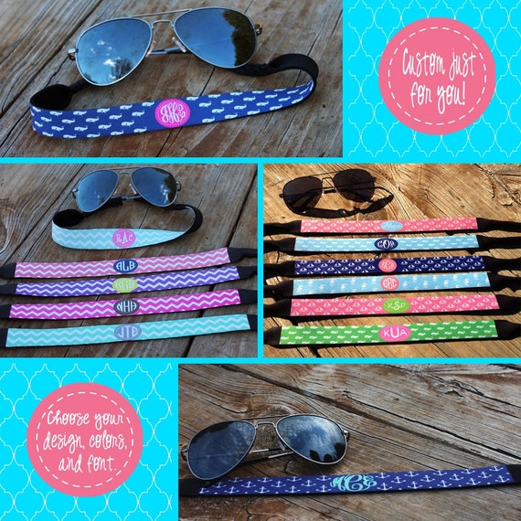 Items Similar To Personalized Glasses Strap Monogrammed Sunglasses Strap Croakies On Etsy 4741