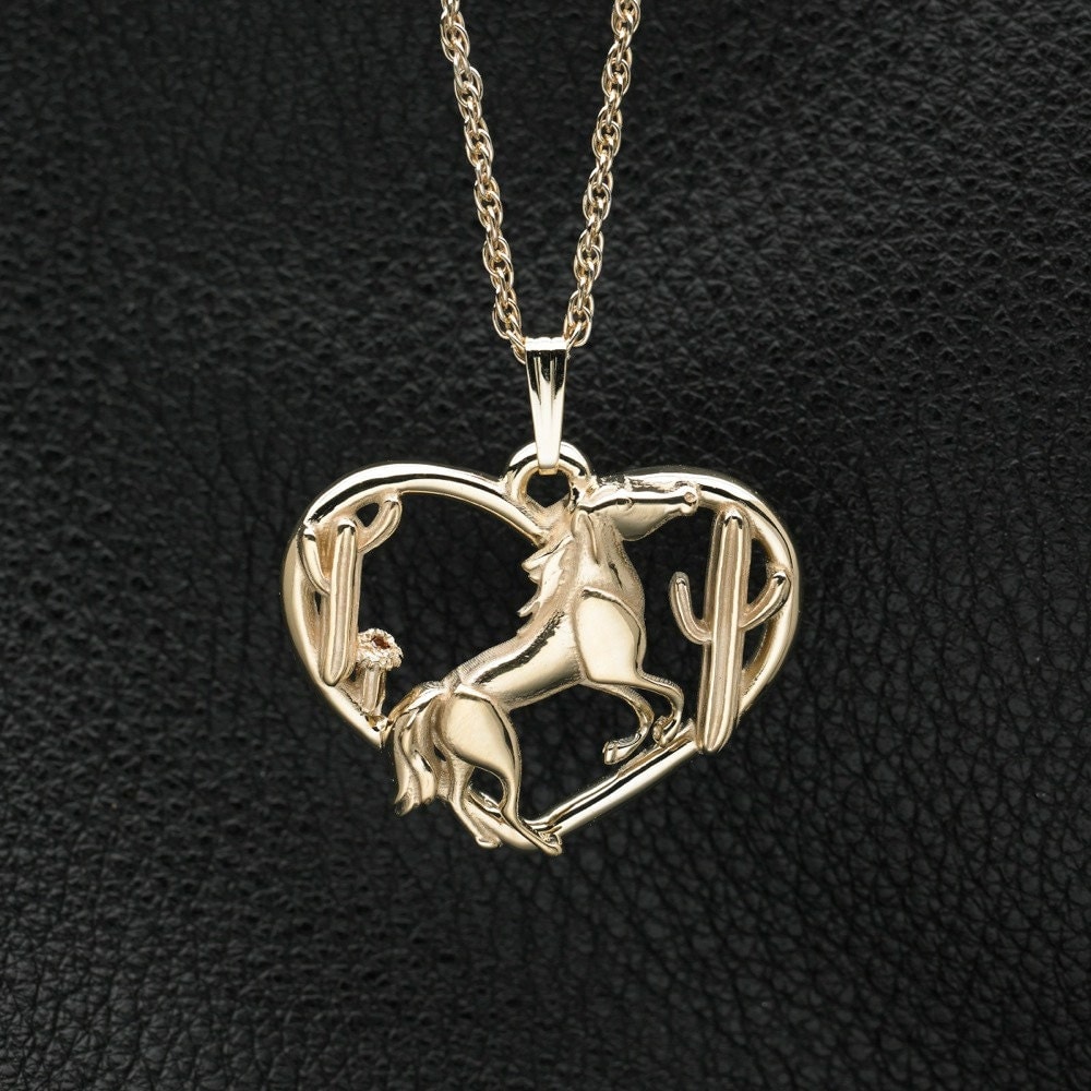 14Kt Gold Diamond Horse Necklace fr Donna Pizarro's