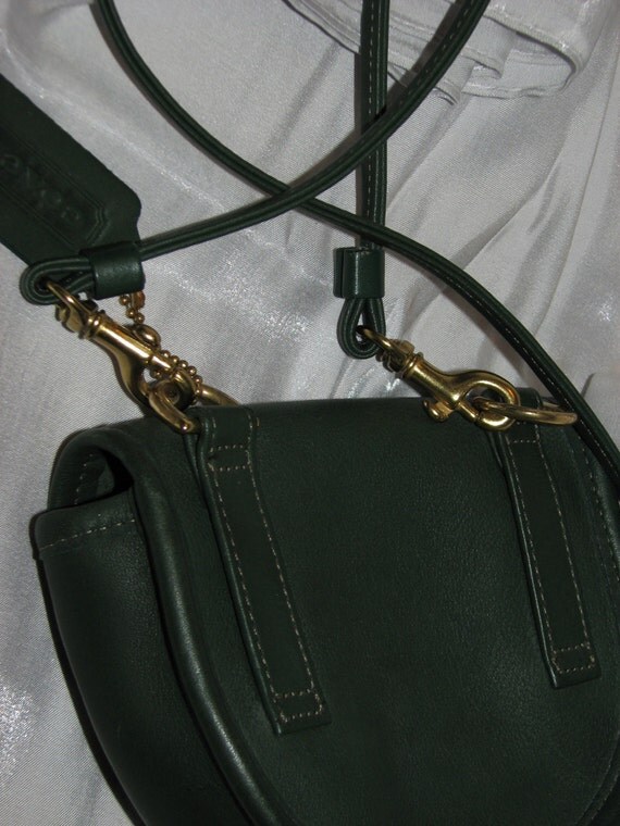 Vintage COACH belt purse crossbody bag purse dark green