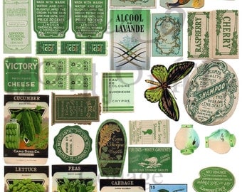 Green Stuff Number 1 Digital Download Collage Sheet