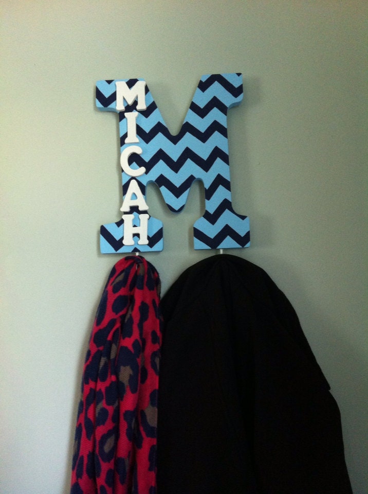Personalized Wood Letter and Name Coat Hanger / Accessories