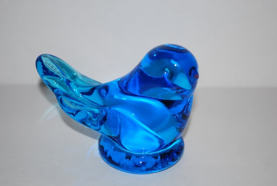 Items similar to GLASS BLUEBIRD, BLOWN Glass Bluebird, Bluebird of