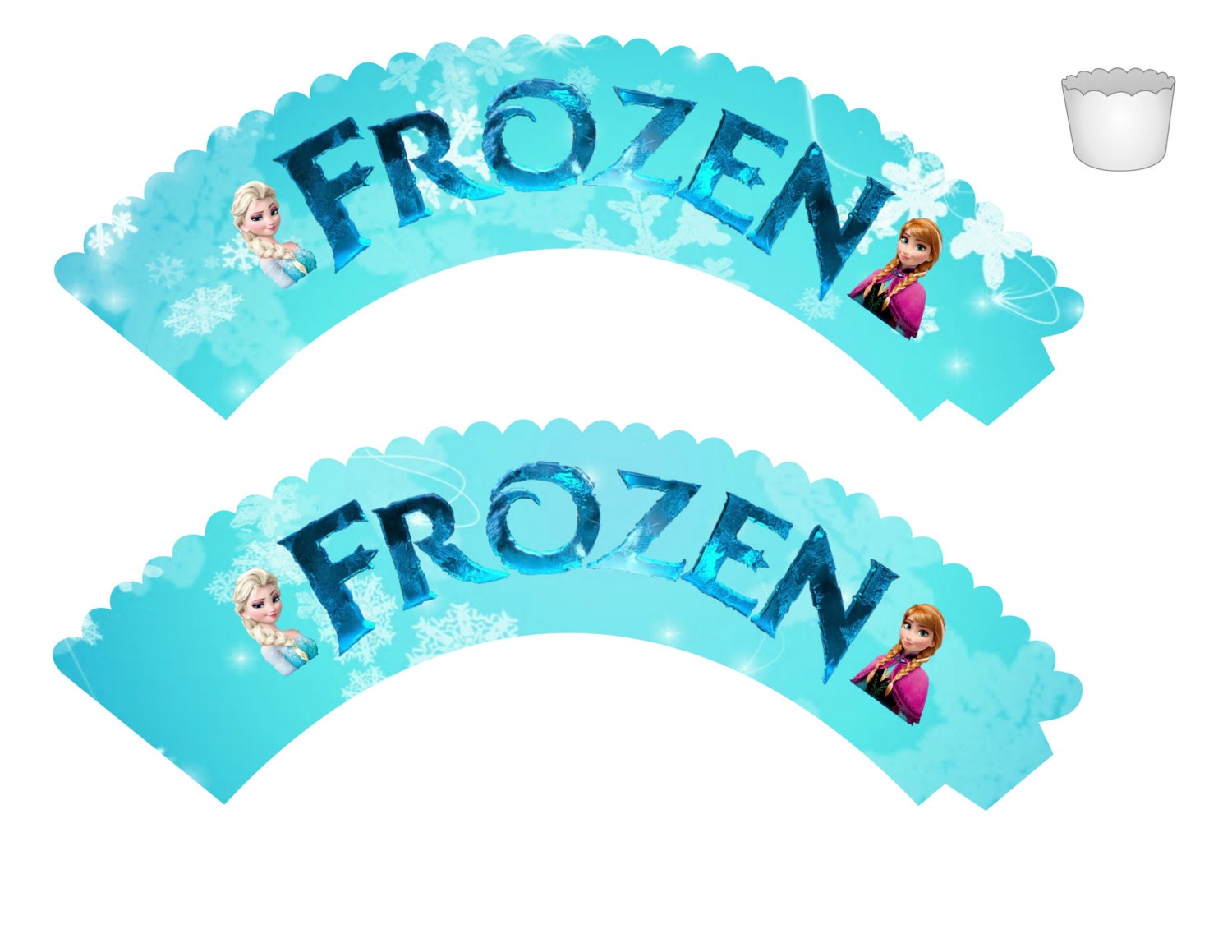 Items similar to Frozen Cupcake Wrappers Printable on Etsy