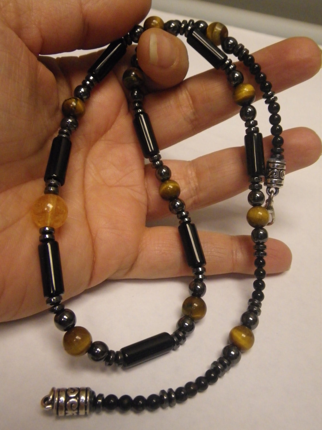 mens healing crystal necklace