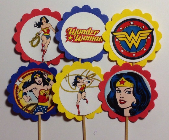 Wonder Woman Cupcake Toppers