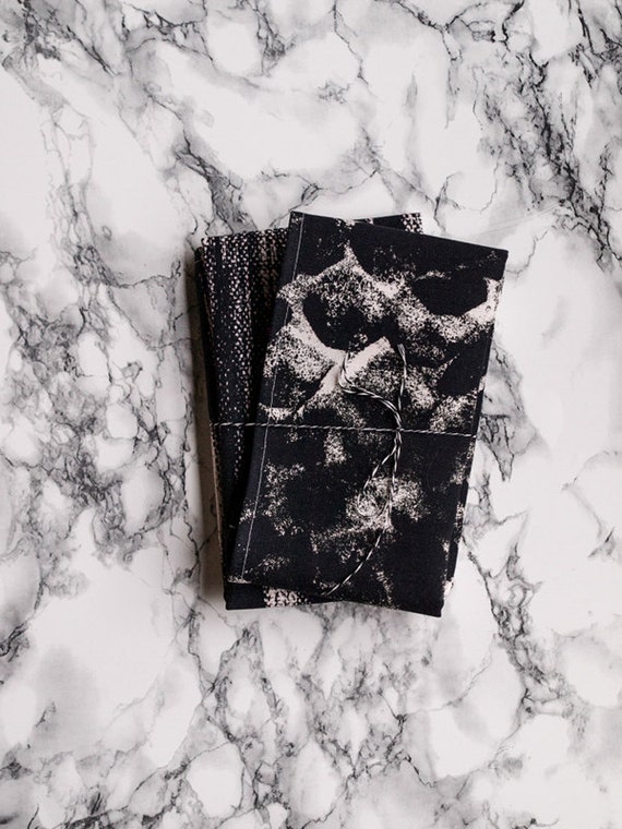 Items similar to Double pack Spots & strokes kitchen towels black