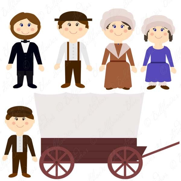 LDS Pioneers Digital Clipart