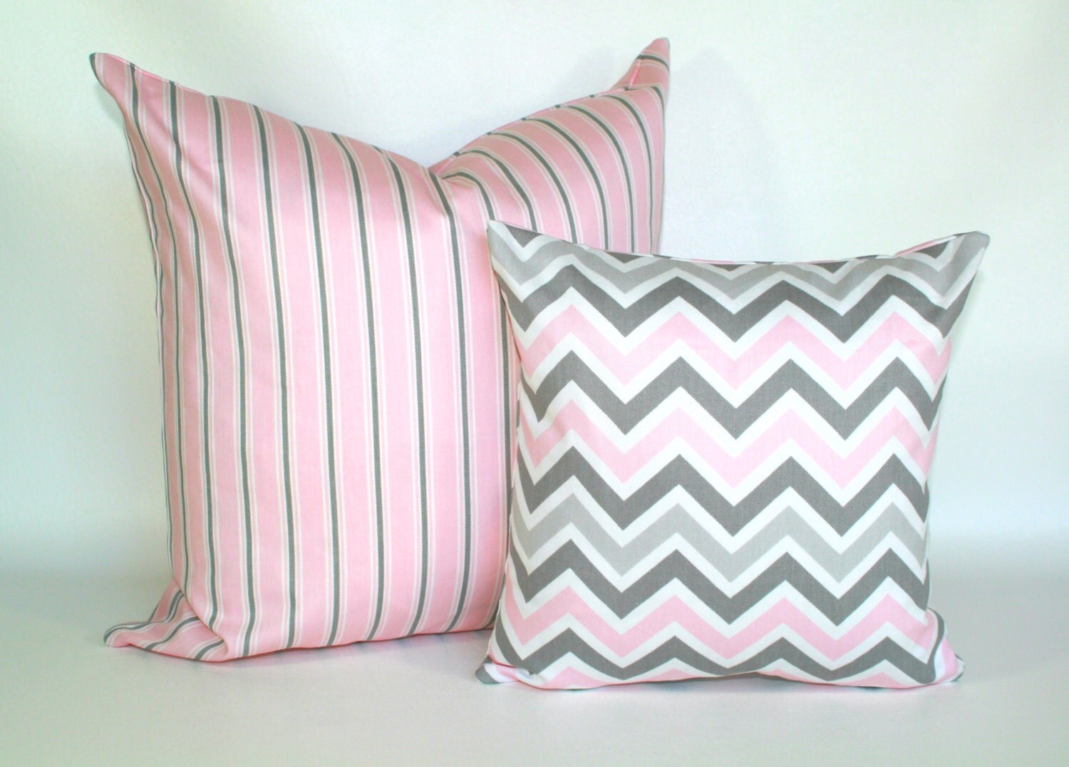 Light pink stripe pillow pink chevron pillow girl nursery
