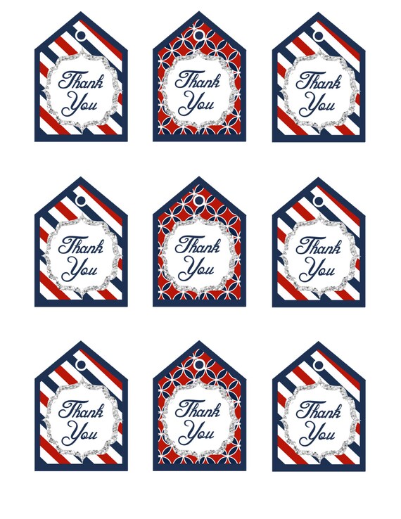 Instant Download Nautical Thank You Tags JPEG by DecorAtYourDoor