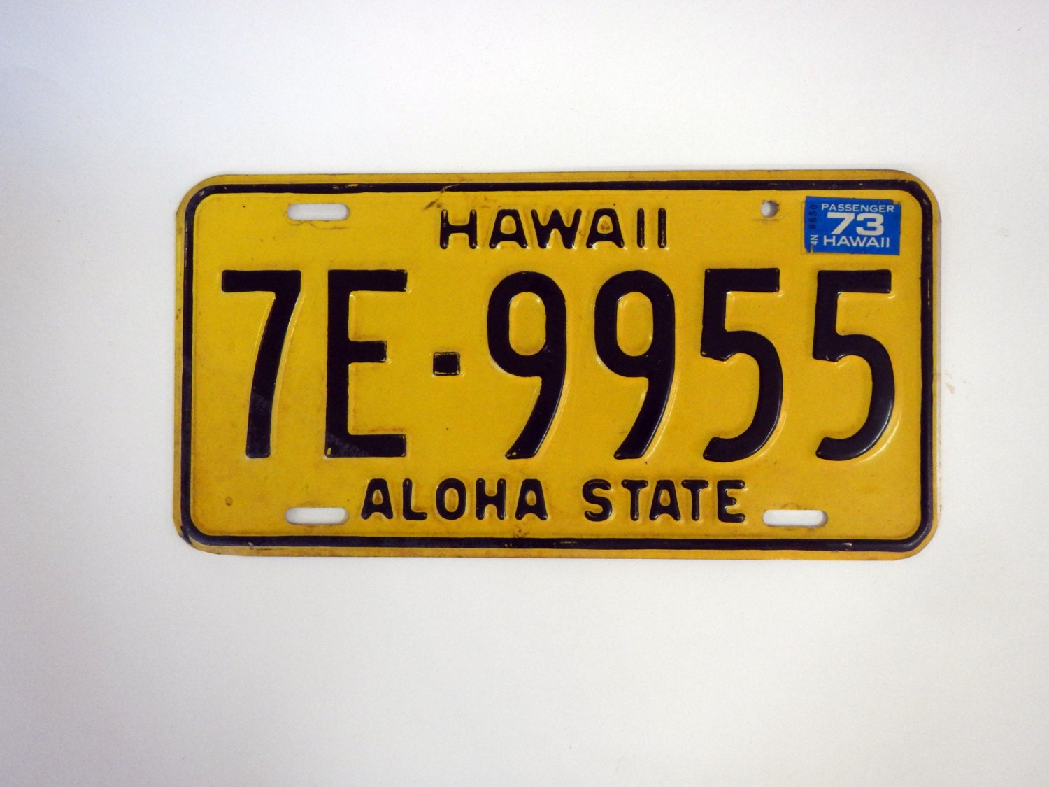 Hawaii License Plate 1973 Passenger by RatRaceRelics on Etsy