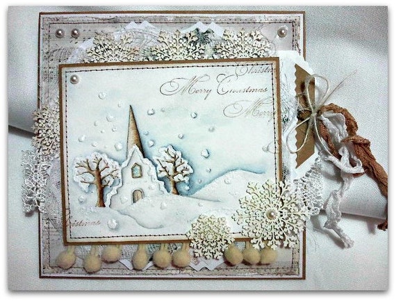 OOAK Magnolia Tilda Christmas card