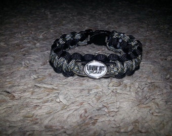 Military Support Paracord Bracelet with Charm