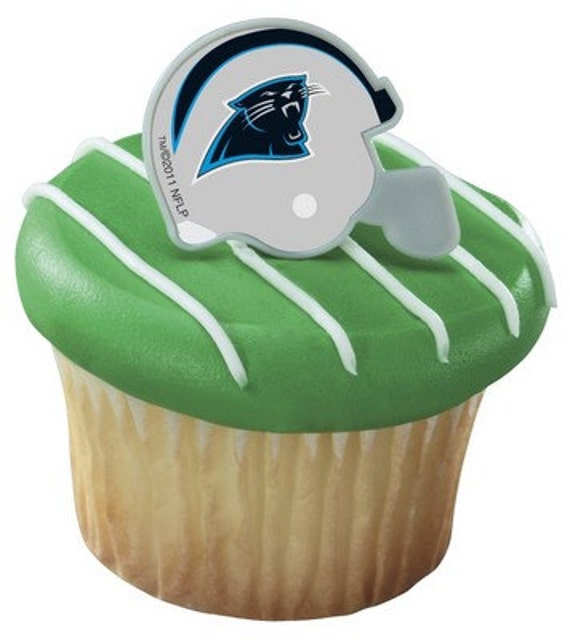 12 NFL Football Carolina Panthers CUPCAKE toppers birthday