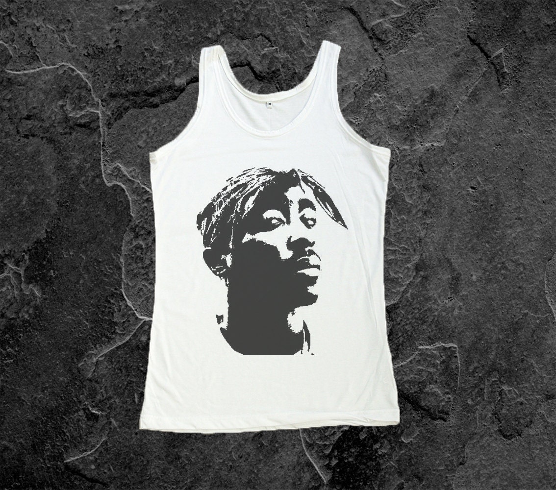 2Pac Shirt Tupac Shakur Tank Top Rap Hip Hop T-Shirt by RockerTee