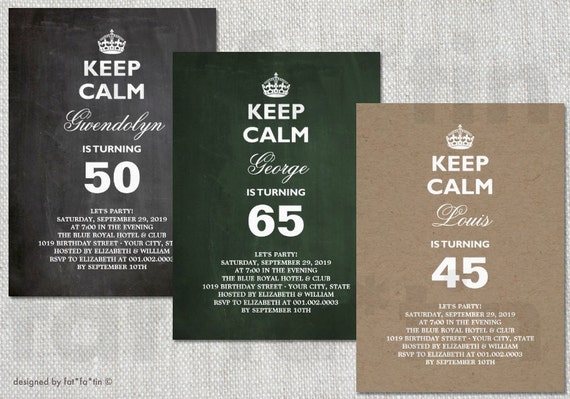 Keep Calm 40Th Birthday Invitations 8