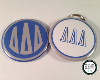 Tri-Delta Monogram Bottle Opener Keyrings, Pocket Mirrors and Magnets
