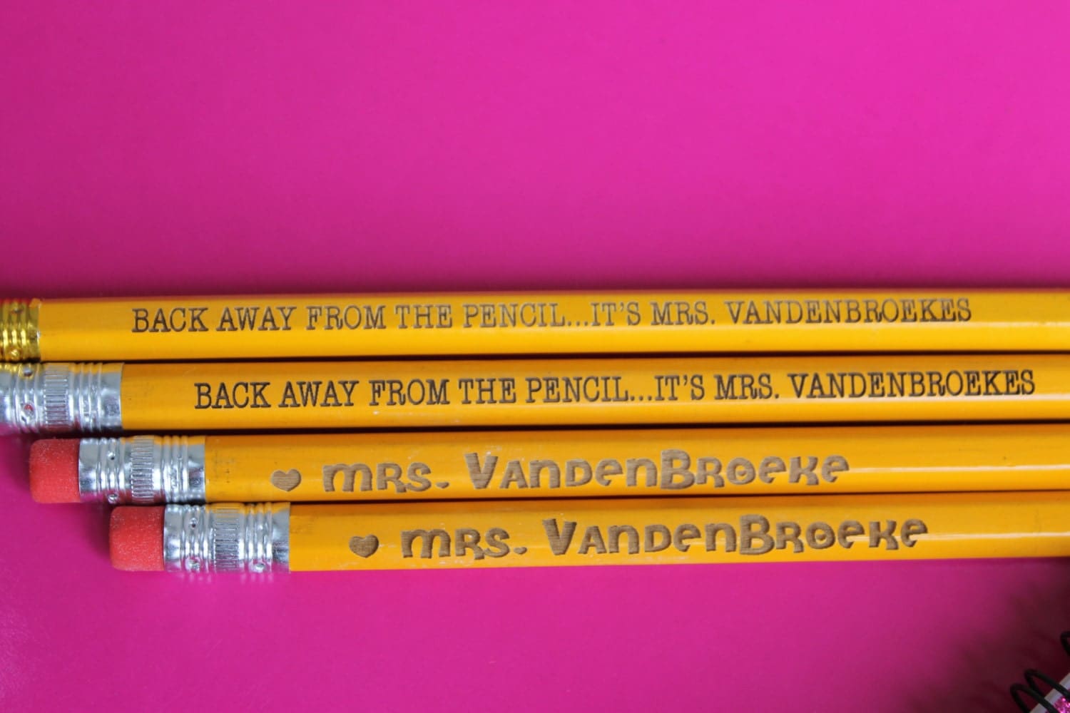 Set of 12 Teacher Pencils Personalized Pencils Custom