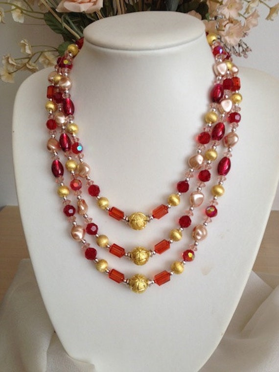 Indian Summer 3 Strand Necklace