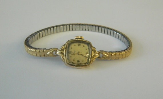 Vintage 10K Gold Filled Omega Ladies Bracelet Watch