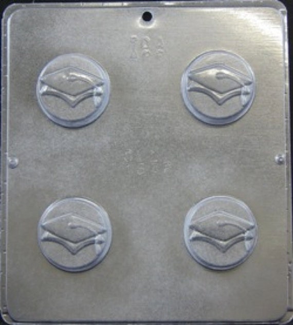 Graduation Cap Oreo Cookie Chocolate Candy Mold by CandyMoldsNMore
