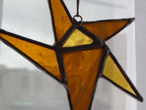 Hand Crafted Stained Glass Star Ornament