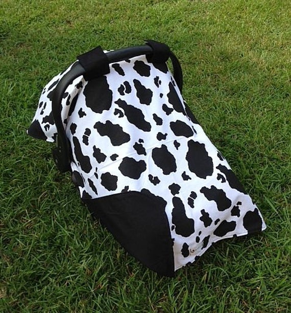 Cow Print Car Seat Canopy by BabyBuggerCover on Etsy