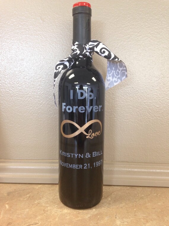 Items similar to Custom Personalized Etched Wine Bottle on Etsy