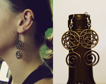 Copper Wave Earrings