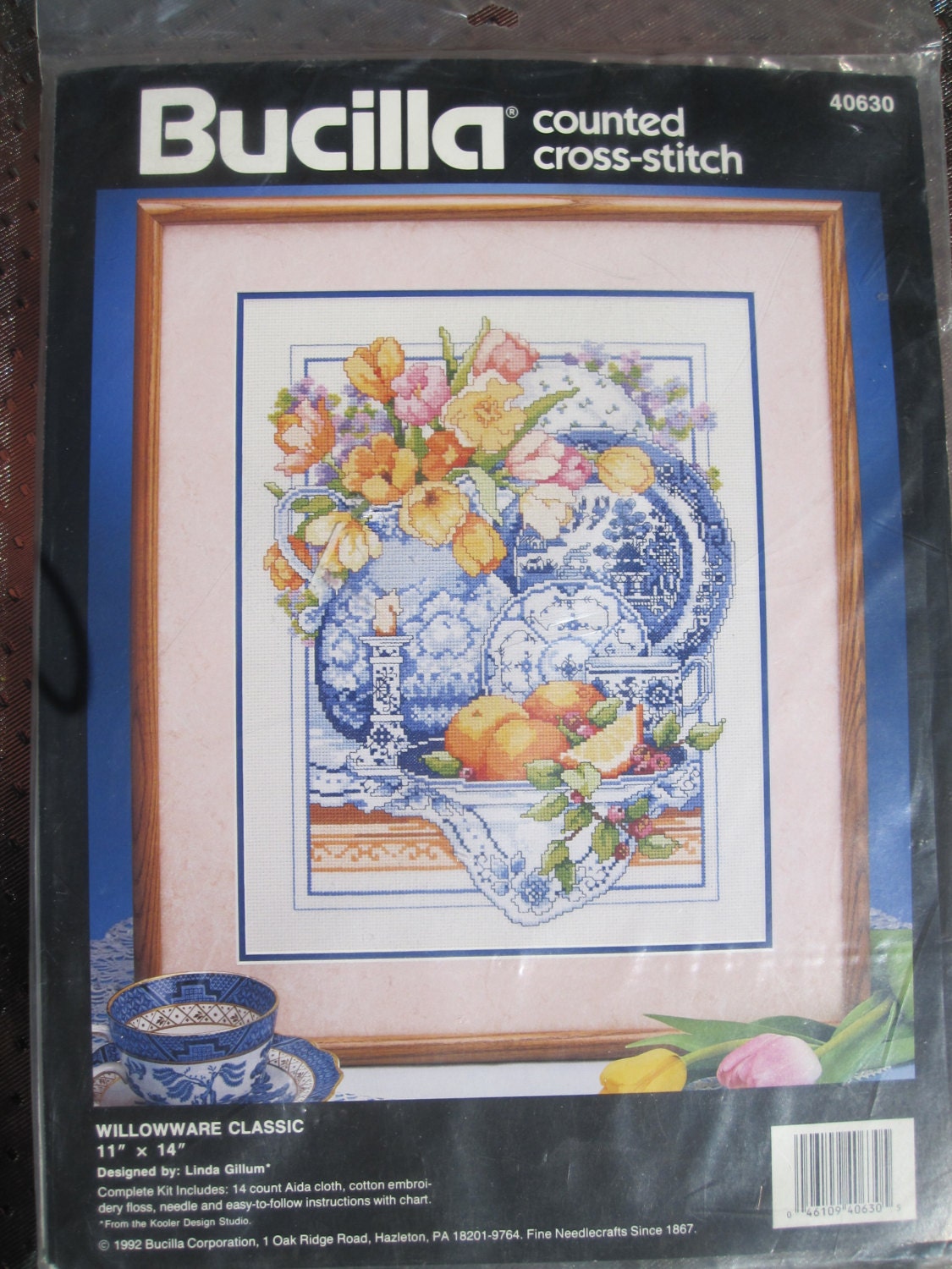 BUCILLA Counted Cross Stitch Kit Willowware Classics