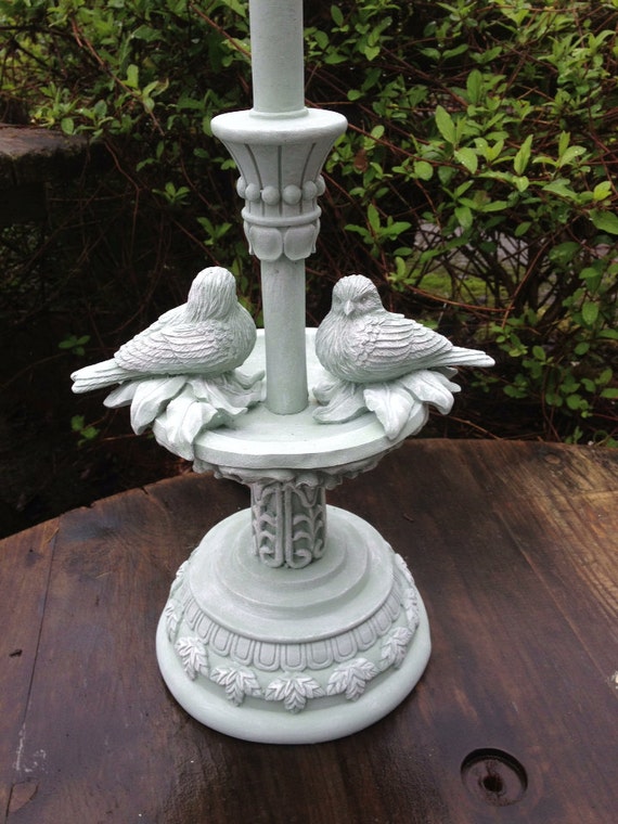 Robins Egg Blue Bird Lamp Bird Bath Light Fixture by FarmHouseFare