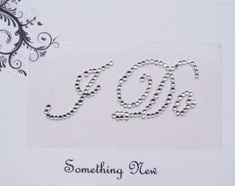 I Do shoe stickers clear diamante wedding crystal sticker