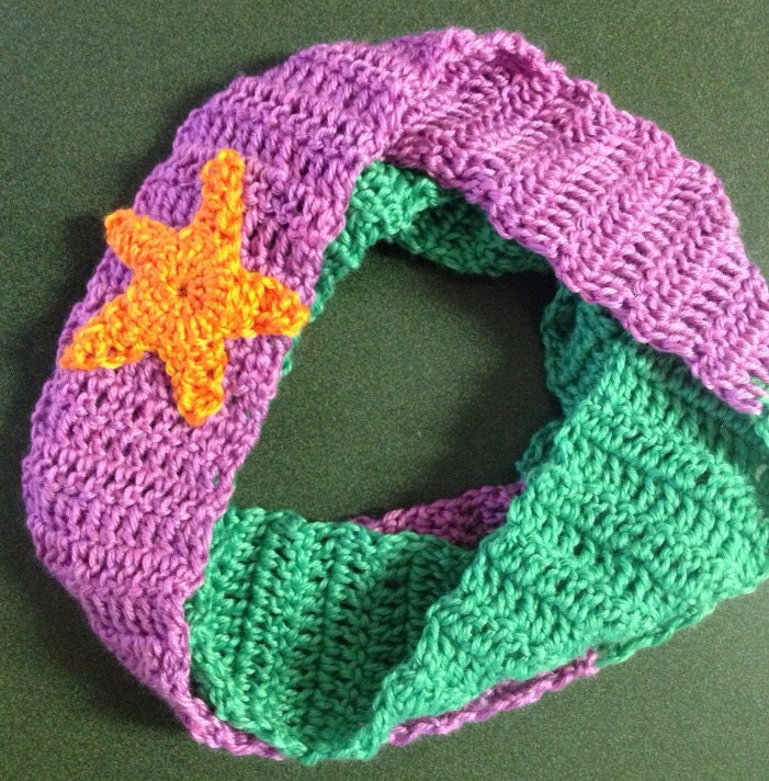 Little mermaid inspired infinity scarf