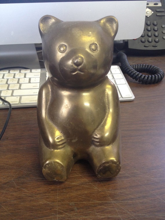 vintage teddy bear piggy bank