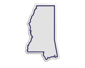 Mississippi State Applique Machine Embroidery Instant download design pattern - 4x4 , 5x7, and 6x10 hoops