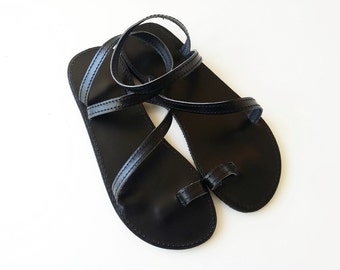 Open Toe Greek Leather Sandals Women Handmade Greek Sandals
