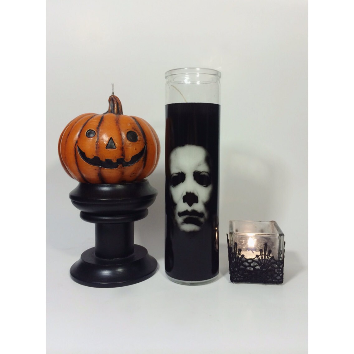 Michael Myers Halloween Horror Prayer Candle by BlackFlameCandles