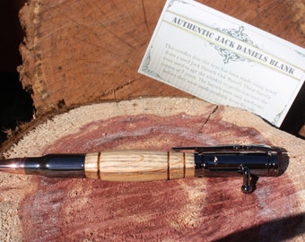 Jack Daniels Barrel .30 Caliber Bolt Action pen Gun Metal finish Black ink