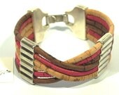 Trendy Cork Bracelet with Zamak by Cozy Detailz * Bracelet in Cork * Cork Jewelry * Bracelet for her * gift for woman * natural cork