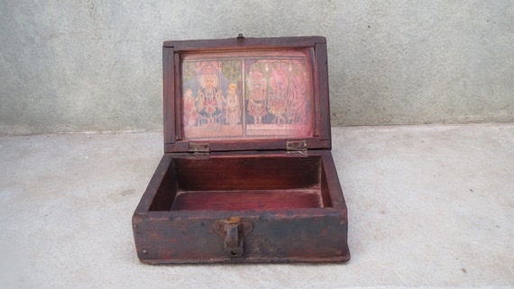 Vintage Wooden Cash Box 5