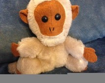 Vintage Dakin 1976 Little Monkey STUFFED with Ground Nutshells Plush Toy Brown - il_214x170.596544297_tkj7