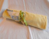 Size Med cotton/minky security or lovey blanket, yellow with jungle animal print, baby blanket, nursery bedding, baby gift, snuggle blanket,