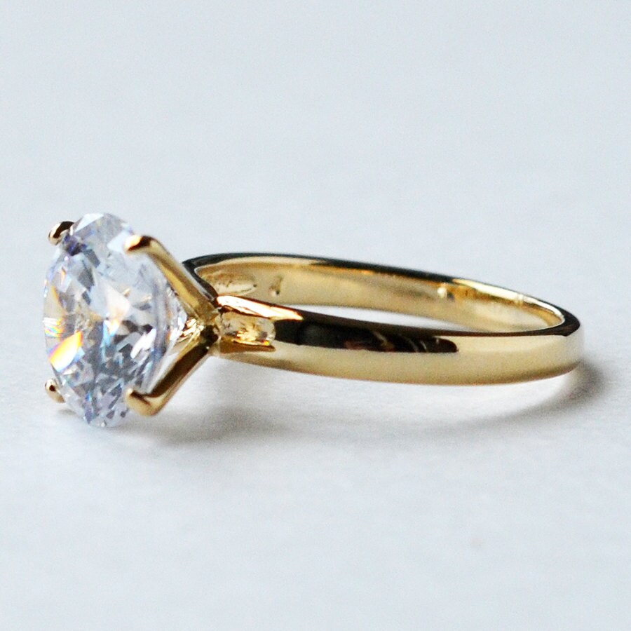 cz ring cz wedding ring cz engagement ring by MyrasCollections