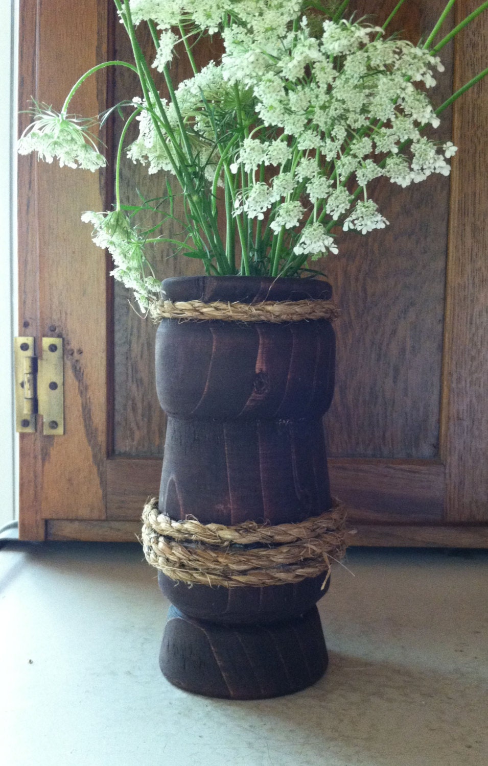 Rustic Wood Vase / Rustic Home Decor by WolfcreekFurnitureCo