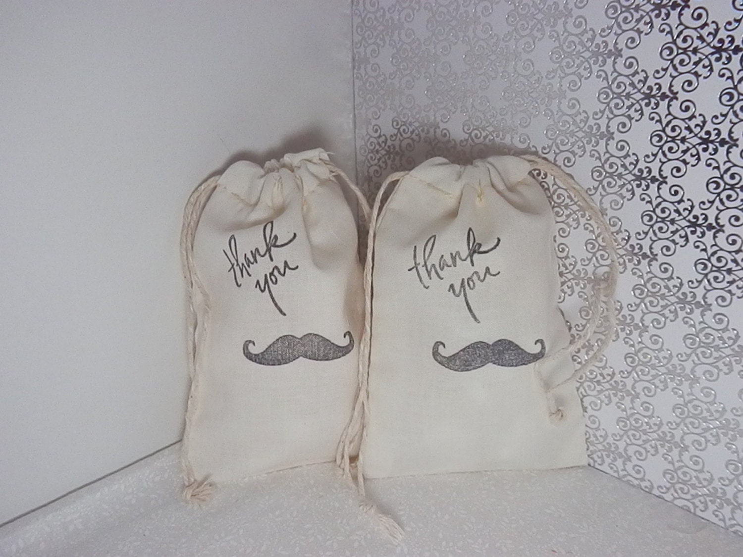WEDDING FAVOR GIFT Bags Set of 10 Muslin Handmade by BaggingItUp