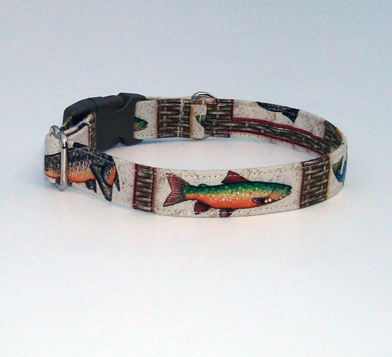 Gone Fishing Dog Collar